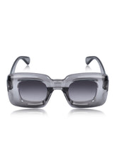 Celebrity Grey Retro-Square Plastic Sunglasses For Men CLSN25-86744-04