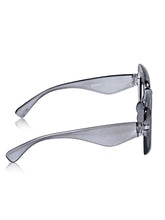 Celebrity Grey Retro-Square Plastic Sunglasses For Men CLSN25-86744-04