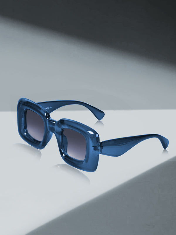 Celebrity Blue Retro-Square Plastic Sunglasses For Men CLSN25-86744-05
