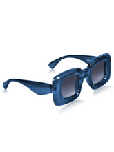 Celebrity Blue Retro-Square Plastic Sunglasses For Men CLSN25-86744-05