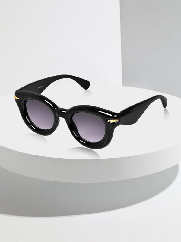 Celebrity Black Oval Plastic Sunglasses For Men CLSN25-87017-01