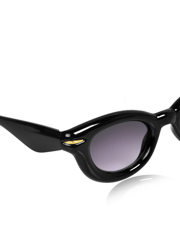 Celebrity Black Oval Plastic Sunglasses For Men CLSN25-87017-01