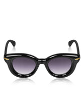 Celebrity Black Oval Plastic Sunglasses For Men CLSN25-87017-01