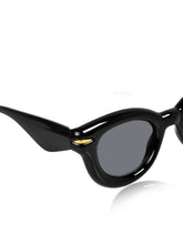 Celebrity Black Oval Plastic Sunglasses For Men CLSN25-87017-07
