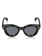 Celebrity Black Oval Plastic Sunglasses For Men CLSN25-87017-07