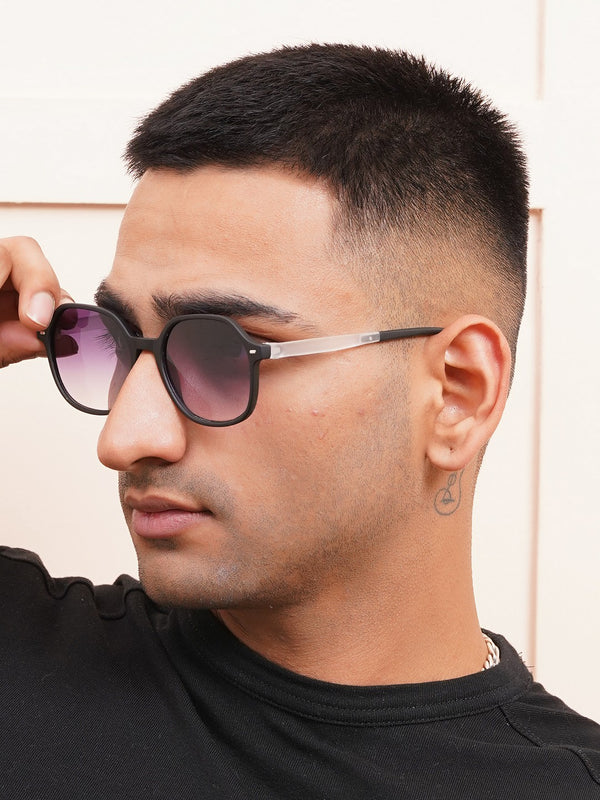 Celebrity Black Square Plastic Sunglasses For Men CLSN25-935 DC-1