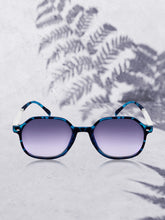 Celebrity Blue Square Plastic Sunglasses For Men CLSN25-936 DC-3