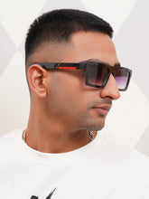 Celebrity Black Retro-Square Plastic Sunglasses For Men CLSN25-B1024-01