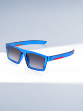 Celebrity Blue Retro-Square Plastic Sunglasses For Men CLSN25-B1024-05