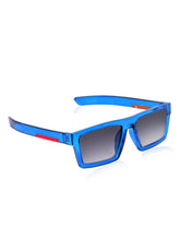 Celebrity Blue Retro-Square Plastic Sunglasses For Men CLSN25-B1024-05