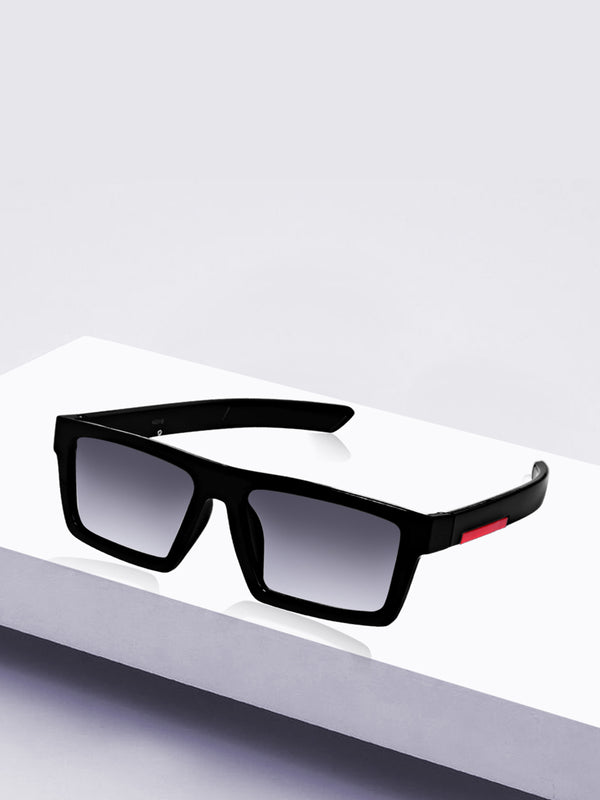 Celebrity Black Retro-Square Plastic Sunglasses For Men CLSN25-B1024-07