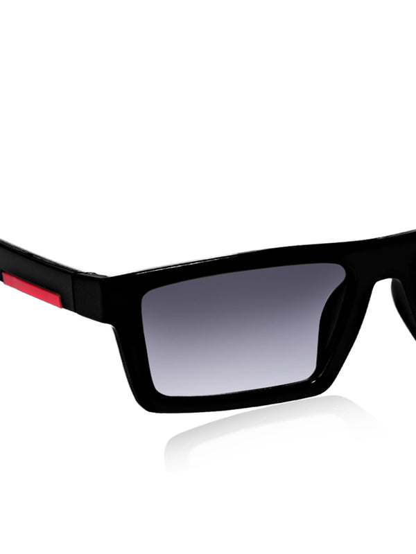 Celebrity Black Retro-Square Plastic Sunglasses For Men CLSN25-B1024-07