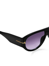 Celebrity Black Oversized Plastic Sunglasses For Men CLSN25-V696-01
