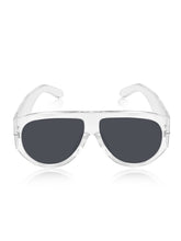 Celebrity White Oversized Plastic Sunglasses For Men CLSN25-V696-03