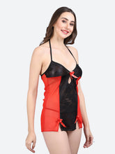 Fleurt Red Power Net Honey Moon Dress Dress for Women HOBF-BD-0132-RD