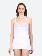 Fleurt White Forbe Lycra Premium Baby Doll Dress for Women HOBF-BD-0121-WH