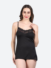 Fleurt Black Forbe Lycra Honey Moon Dress Dress for Women HOBF-BD-0143-BK