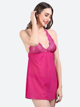 Fleurt Royal Pink Power Net Honey Moon Dress Dress for Women HOBF-BD-99-R.PK