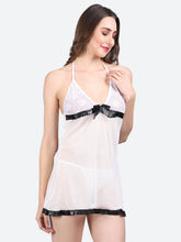Fleurt Black Spendex Net Baby Doll Dress for Women HOBF-BD-0133-BK