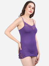 Fleurt Purple Forbe Lycra Honey Moon Dress Dress for Women HOBF-BD-0143-PR