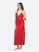 Fleurt Maroon Spendex Net Baby Doll Dress for Women HOBF-BD-SLG-MR