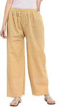 Fleurt Breathable Cotton Chikan Palazzo for Summer HOBK275