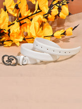 Sandy D Carter Women White Artificial Leather Stylish Waist Belt for Jeans & Dress SDC-017-WH