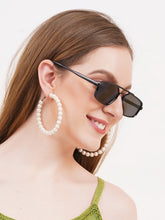 Celebrity Black Retro-Square Plastic Sunglasses For Women CLSN25-82820-01