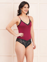 Fleurt Maroon Co-Ord Set Babydoll Dress for Women HOBF-BD-1066TD-MR