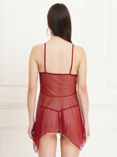 Fleurt Maroon Power Net Honey Moon Dress Dress for Women HOBF-138-MR