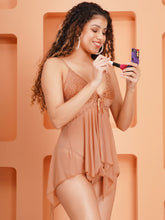 Fleurt Gold Power Net Honey Moon Dress Dress for Women HOBF-138-GD