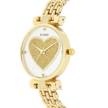 Fluid  Gold Round Metal Strap Analog Watches for Women FLWatch23-005-GD01