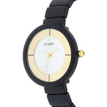 Fluid  Black Round Metal Strap Analog Watches for Women FLWatch23-014-BK01