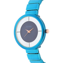 Fluid  Blue Round Metal Strap Analog Watches for Women FLWatch23-014-BL01