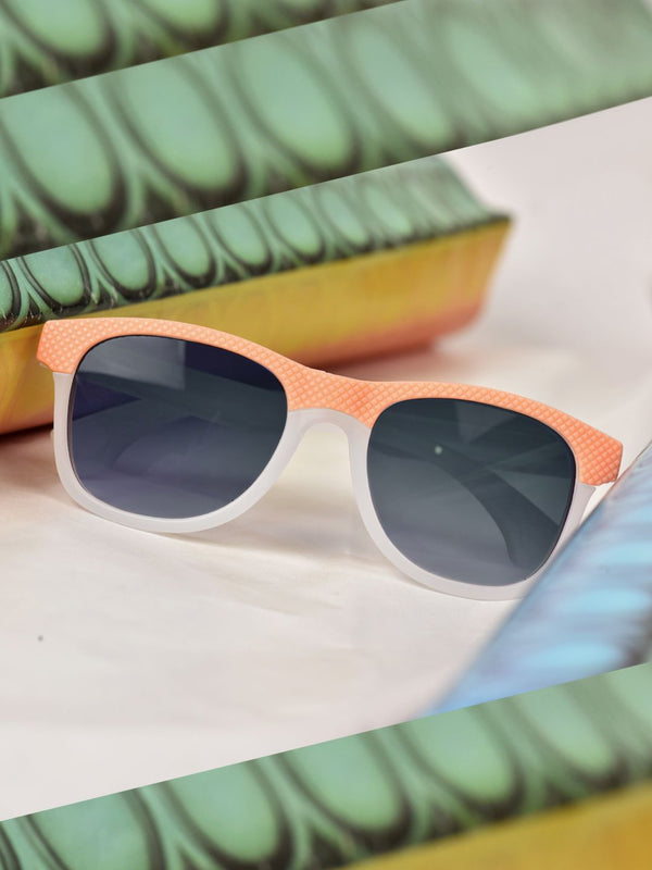 FROGGY White Plastic Full Rim UV Protected Stylish Sunglasses For Kids Boys & Girls-8233A-WH
