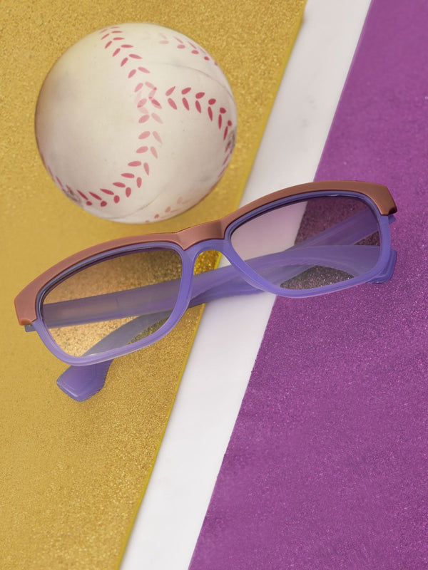 FROGGY Purple Plastic Full Rim UV Protected Stylish Sunglasses For Kids Boys & Girls-8237A-PR