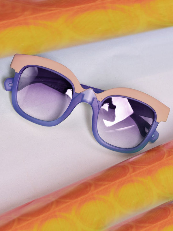 FROGGY Purple Plastic Full Rim UV Protected Stylish Sunglasses For Kids Boys & Girls-8238A-PR