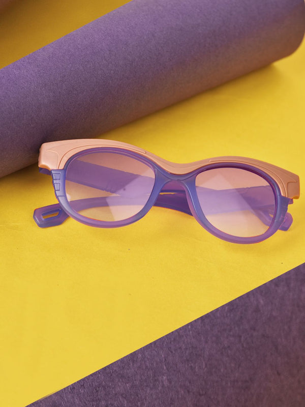 FROGGY Purple Plastic Full Rim UV Protected Stylish Sunglasses For Kids Boys & Girls-8239A-PR
