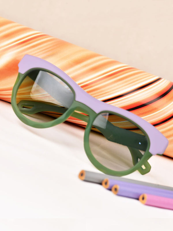 FROGGY Green Plastic Full Rim UV Protected Stylish Sunglasses For Kids Boys & Girls-8240A-GR