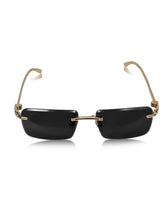 Celebrity Black Polycarbonate Frame With Black UV Protected Lens Browline Sunglasses for Unisex_2683-BK