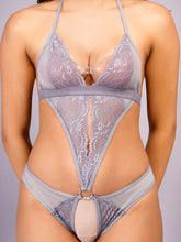 Fleurt Grey One Size Polyester Lingerie Set For Women