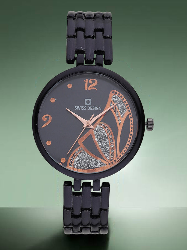 Fluid Black Stylish Analog Watch For Women SDWatch24-003-BK