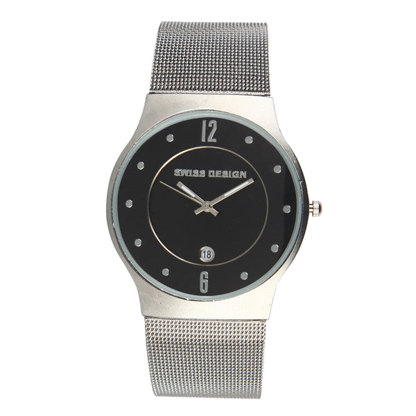 Fluid Black Stylish Analog Watch For Men SDWatch24-9010-IPS-BK