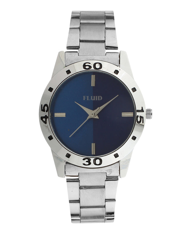 Fluid  Blue Round Stainless Steel Analog Watches for Women FLWatch24-767L-BL01