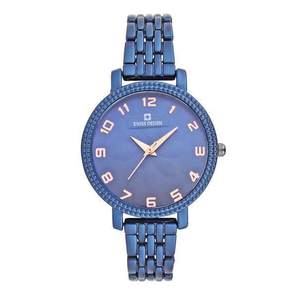Fluid Blue Stylish Analog Metal Strap Watch For Women SDWatch24-015-BL