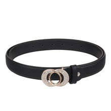Sandy D Carter Women Black Artificial Leather Stylish Waist Belt for Jeans & Dress SDC-019-BK