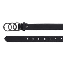 Sandy D Carter Women Black Artificial Leather Stylish Waist Belt for Jeans & Dress SDC-015-BK