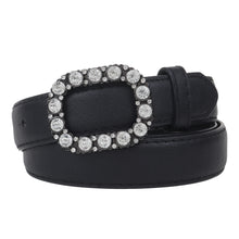Sandy D Carter Women Black Artificial Leather Stylish Waist Belt for Jeans & Dress SDC-016-BK