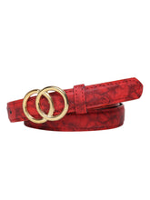 Sandy D Carter Women Red Synthetic Leather Waist Belt for Jeans & Formal Paint SDC-22-532-RD