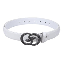 Sandy D Carter Women White Artificial Leather Stylish Waist Belt for Jeans & Dress SDC-017-WH